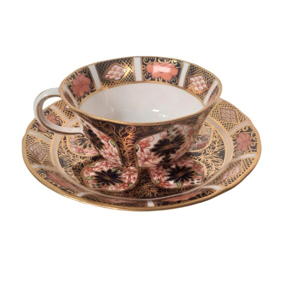 Royal Crown Derby Old Imari 1128 Teacup & Saucer – c.1906 Antique Bone China - Picture 3 of 12